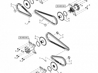 Цепь привода колеса CASE SR200 / SR210